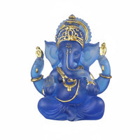 Resin Elephant God Figurine Retro Design Indian God Sculpture Artisan-Made Look