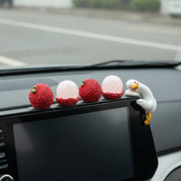 Cute Car Figurine Easy Installation Dashboard Duck Decoration for Middle Console