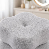 Fuzzy Vanity Stool Soft Household Seating Stylish for Women
