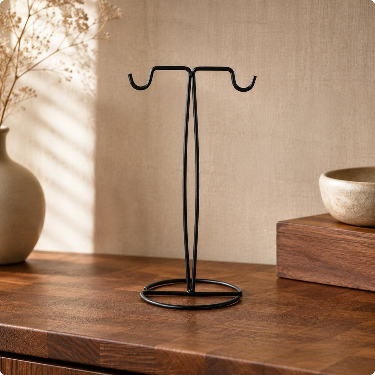 Freestanding Purse Display Stand Black handbag Display Stand Upright Frame Retail Fixture