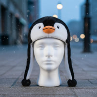 Penguin Earflap Hat Warm Penguin Hat Ear Protection for Outdoor, Women