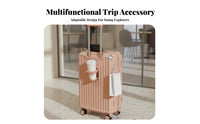 Large Capacity Ribbed Trunk Combination Lock Suitcase Lightweight Design Rolling Luggage Resistant for Travelers, Business Professionals, Vacation, Vacations, Weekend Getaway, Long Trips