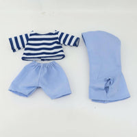 Doll Striped Shirt Shorts Set Casual Design Toy Accessory for Children