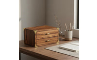 Wooden Drawer Organizer Large Capacity Retro Desktop Storage Box Desktop Apothecary Cabinet Versatile Apothecary Cabinet