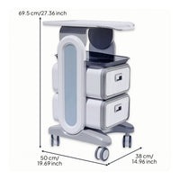 Salon Cart with Drawers Portable Rolling Salon Cart Multipurpose for Salons