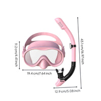Dry Top Snorkel Set Anti-Leak Snorkel Mask and Tube Tempered Glass for Swimming
