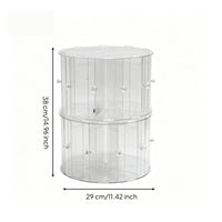 Rotating Earring Stand Large Capacity Clear Jewelry Carousel Multi-Tier
