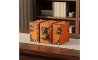 Chinese Retro Keepsake Box Multipurpose Wooden Jewelry Box with Lock Locking Wooden Treasure Chest Sturdy Wood Construction
