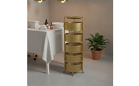 Large Capacity Multi-Tier Rolling Cart Sturdy & Long-Lasting Utility Trolley with Wheels No Assembly Required Mobile Shelving Unit Quiet Casters for Nail Technicians, Hairstylists Artists, Spa, Bathroom, Office, Kitchen