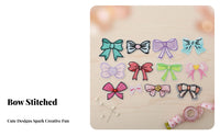 Embroidered Iron-on Bow Emblem Clothing Repair Bow Iron-on Emblem for Crafters, Teenagers, Accessory Decoration, Notebooks, Scrapbooks