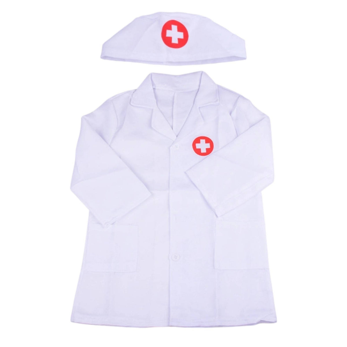 Children's Doctor Costume Knee Length Doctor Coat Costume Notched Lapel