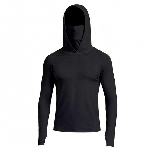 Fishing Sun Protection Shirt Smooth Finish Rash Guard Hoodie Thumb Holes