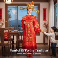 God of Wealth Costume Soft Textile Traditional Chinese Deity Costume for Adults