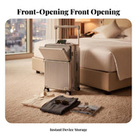 20 Inch Carry-on Suitcase Side Hook Carry-on Luggage Integrated Phone Stand