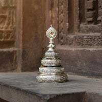Mandala Offering Plate Stable Base Copper Alloy Mandala Ceremonial Supplies Easy to Clean Religious Supply Versatile Use