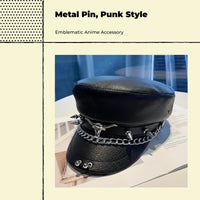 Jotaro Kujo cosplay hat, metal plaque