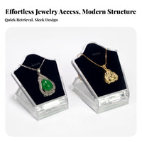 Acrylic jewelry Stand Stable Base Transparent jewelry Holder Minimalist Clear Necklace Display for Countertop, Shop Window