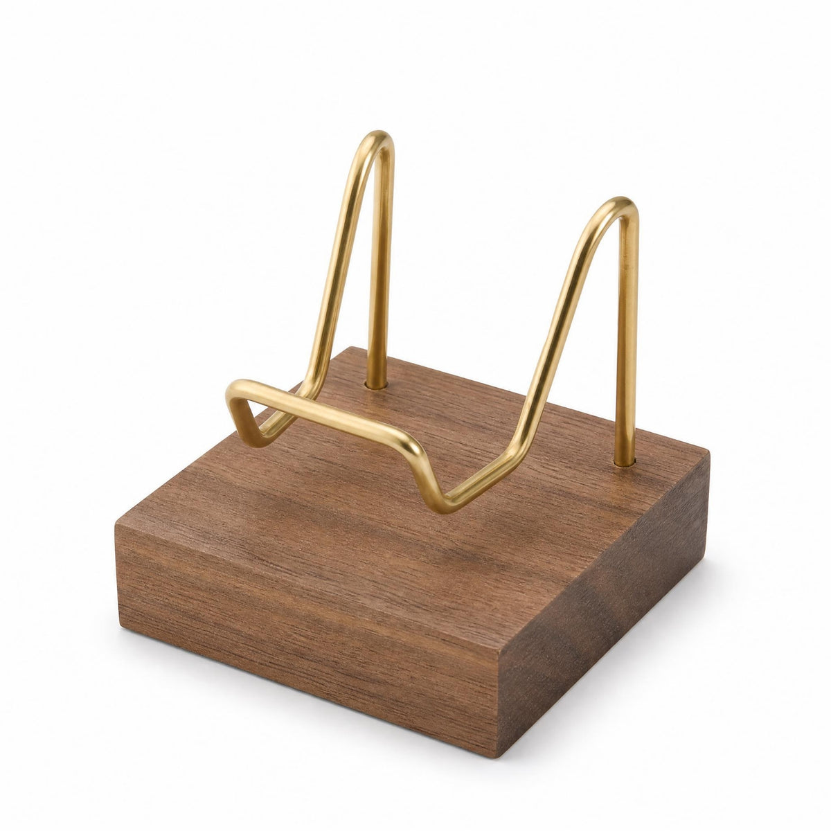 Open Design Stone Holder Waxed Finish Mineral Sample Display Stand