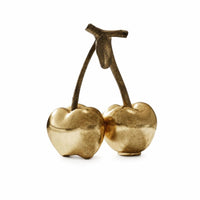 Metal Cherry with Leaf Compact Metal Cherry Ornament Sculptural Decor for Bookshelf