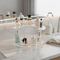 Transparent Perfume Display Rack Desktop Acrylic Riser Stand Easy to Clean