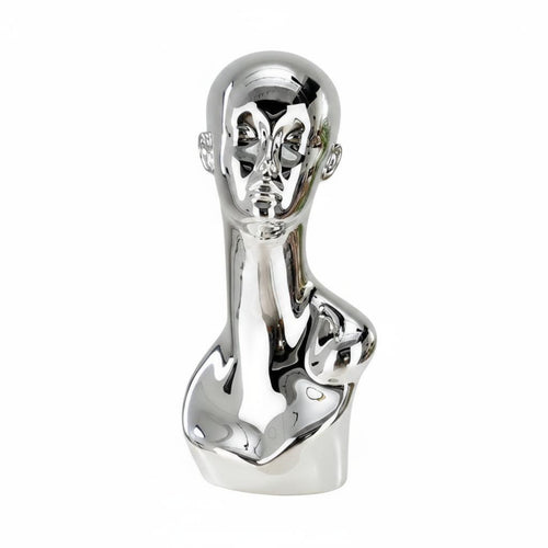 Mannequin Head Stand Glossy Finish Hat Display Bust Smooth Surface for Countertop, Showroom