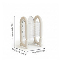 Clear Ribbed Makeup Brush Holder Small Ball Feet Brush Storage Holder