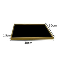 Jewelry Display Tray Rectangular Jewelry Tray with Velvet Lining Soft for Dresser, Boutique