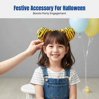 Event Theme Children Tiger Headband Plush Animal Ears Party Costume Accessory