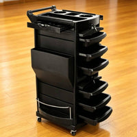 Lockable Salon Storage Effortless Cart to Move Salon Trolley Cart Space Saving Hair Stylist Trolley for Hairdressers, Barbershop