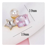 Rhinestone Pearl Embellishment Flat Back Design Faux Pearl Flower Embellishments