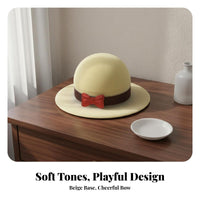 Multi-Functional Interior Cowboy Hat Band Box Creative Design Flocked Hat Jewelry Case Compact & Portable for Proposal, Wedding, Anniversary