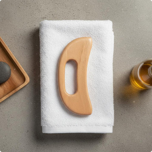Wooden Gua Sha Tool Promotes Moon-Like Form Drainage Wood Gua Sha Board for Beauty Salon, Spa