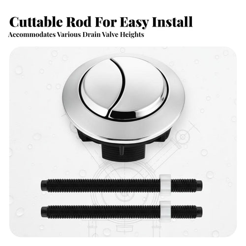 Dual-Push Cistern Button Universal Fit Dual Flush Button Easy Installation