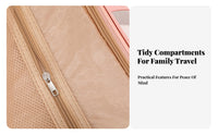 Retro Design 14 Inch Makeup Case Long-Lasting Handle 14 Inch Cosmetic Suitcase Double Zipper for Travelers, Moms, Vacation, Business Trip