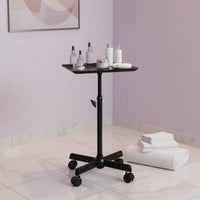 Height Adjustable Salon Tray Stable Base Grooming Trolley Stand Versatile