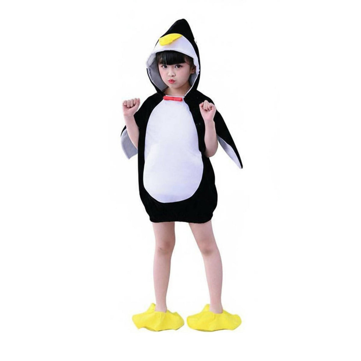 children's Penguin wholesie Hooded Penguin Jumpsuit Soft and Comfortable for Girls