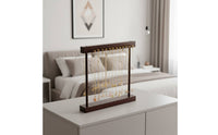 Wooden Necklace Display Stand Walnut Finish Necklace Display Stand Countertop Jewelry Hanging Rack Untangled-Untangled