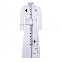 Button-down Clergy Robe Straight Silhouette Button-Front Robe Elegant Design