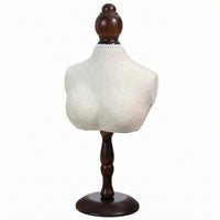 Necklace Display Bust Textured Linen Necklace Stand Tabletop