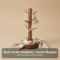 Solid Wood Bracelet Display Rack Vintage Design Necklace Holder Stand Multi-Purpose for Desktop, Dresser Top, Entryway