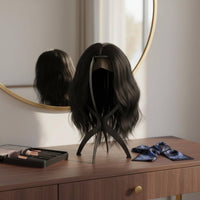 Plastic Hairpiece Stand Stable Dome Top Hat Holder Weighted Base for Salon