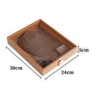 Dustproof Jewelry Display Box Velvet Insert for Countertop