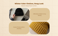 Chunky Knit Cap Hat Soft Slouchy Women's Winter Hat
