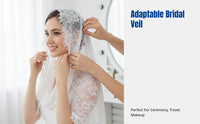 New Semi-Cover Veil, Bridal Headpiece, Soft Mesh Lace, Wedding Photo Prop, Elegant Bridal Accessory