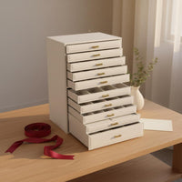 10-Layer Jewelry Box Dust Resistant Drawer Jewelry Case for Vanity