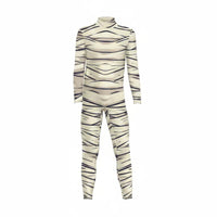 Bandage Print Mummy Costume Easy to Wear Mummy Jumpsuit for Dress-up Party