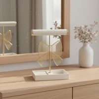 Gold Metal Earring Rack Easy Reach Earring Holder Stand Space Saving
