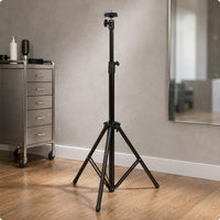 Hairpiece Tripod Stand Foot Pedal Mannequin Head Stand Foldable