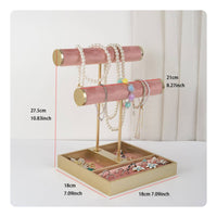Earring and Band Organizer Two-Tier Layer Accessory Storage Compartment Tray
