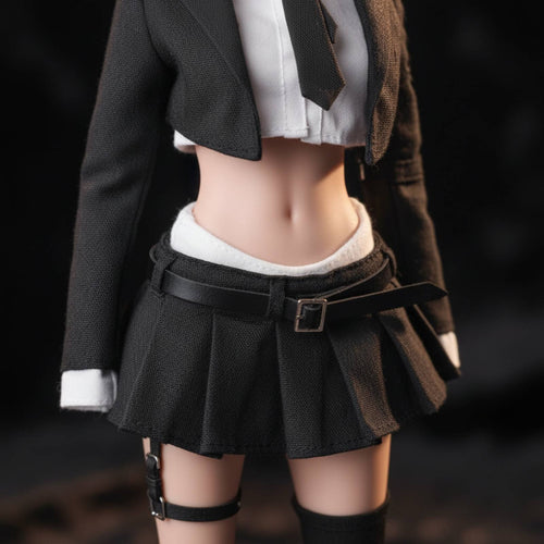 1/6 Suit Skirt Set Cloth Material 1/6 Blazer and Skirt Set Realistic Look